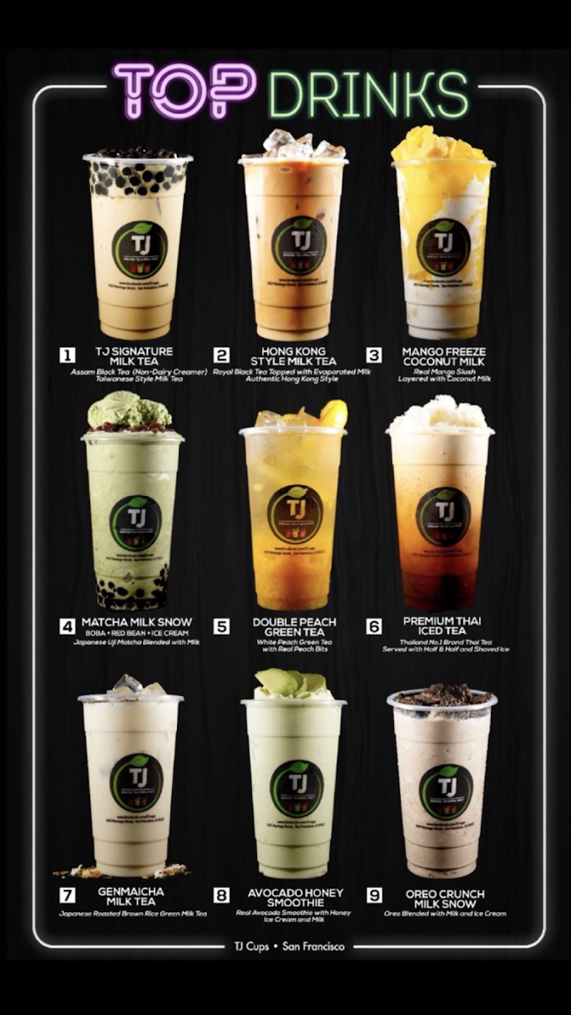 TJ Cups Boba Milk Tea