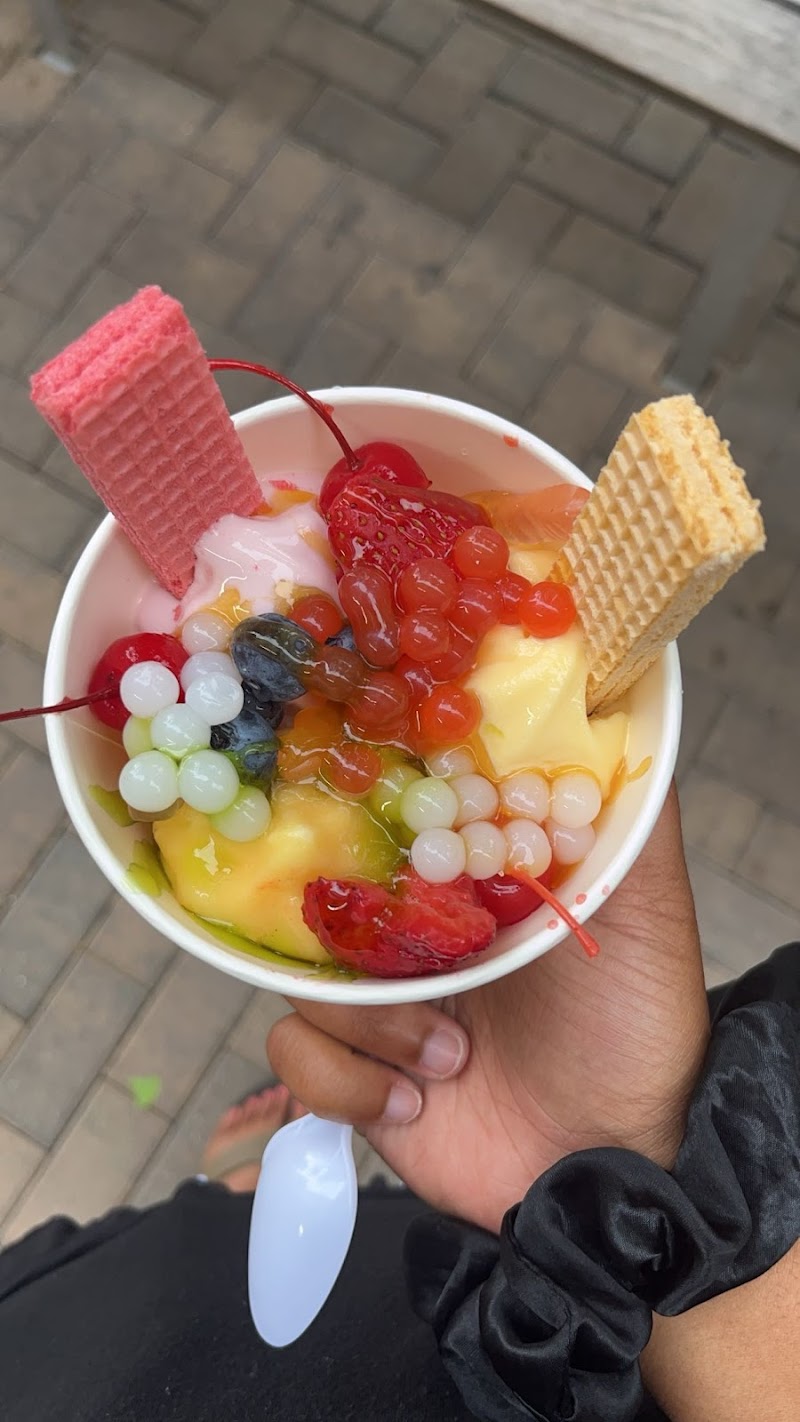 Aspen Leaf Frozen Yogurt featuring Rocky Mountain Chocolate Factory