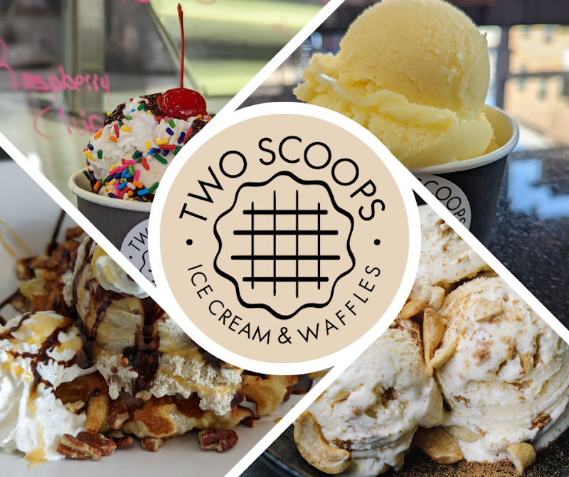 Two Scoops Ice Cream & Waffles