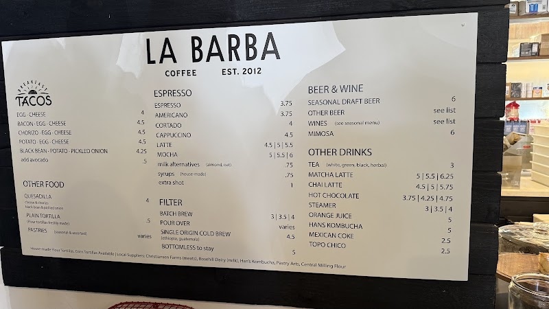 La Barba Coffee and Breakfast Tacos